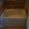 standard bath tub prepared for color change